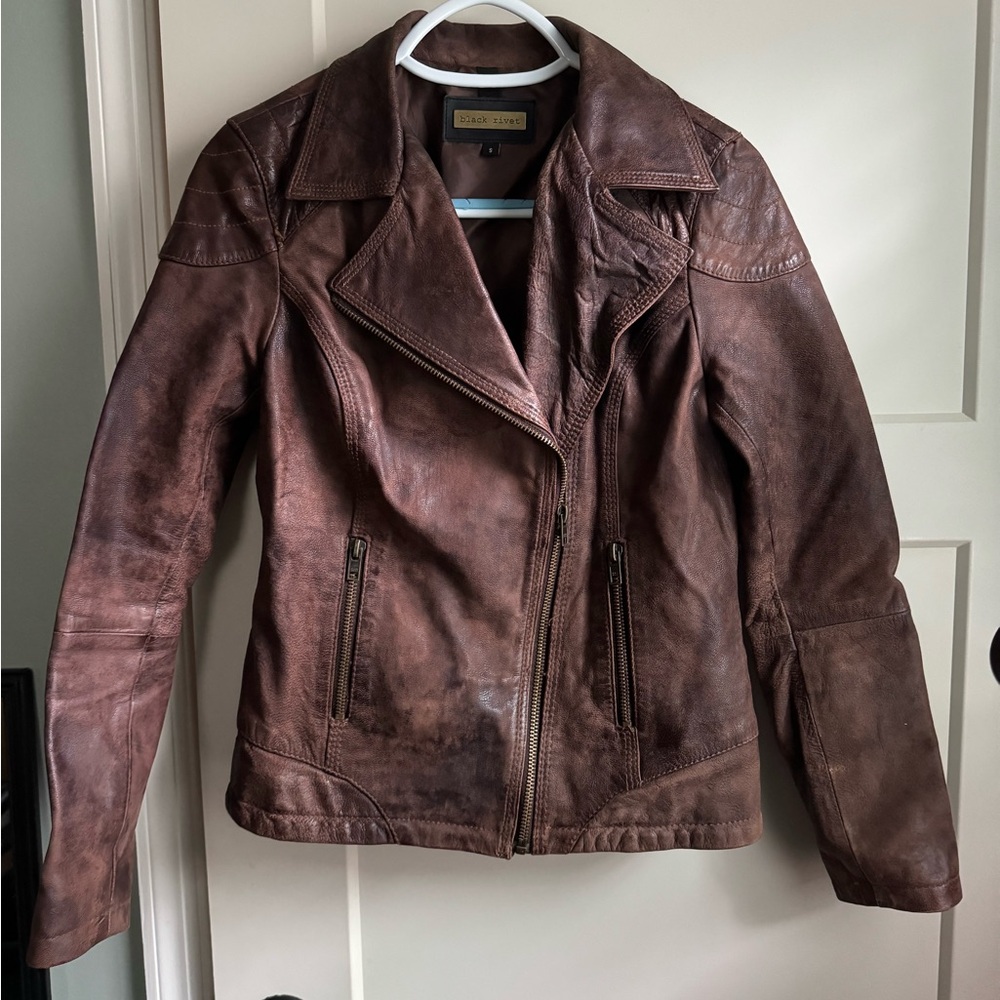Black Rivet Dark Brown Jacket
